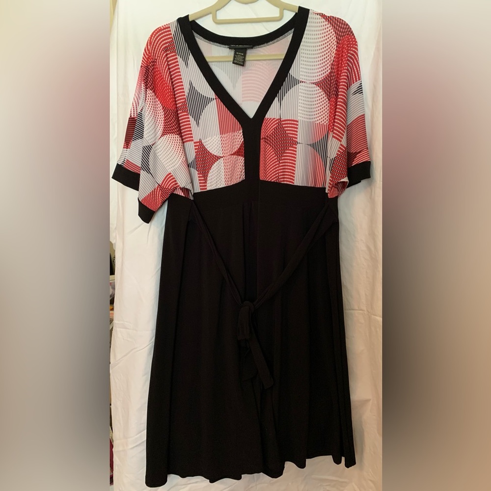 Lane Bryant black/geometric dress